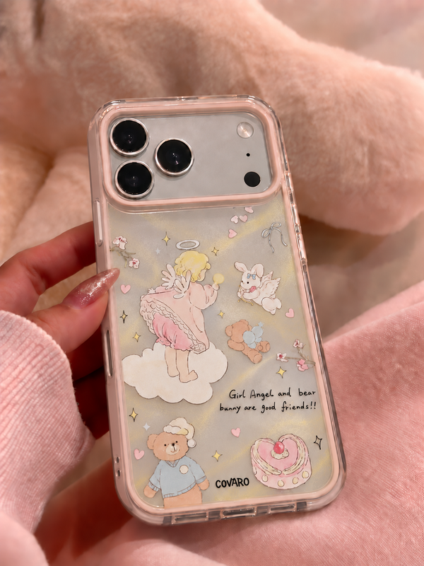 Girl Angel And Bear Bunny 031